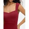 image:imageANRABESS Womens Sweetheart Neck Sleeveless Midi Dress 2026 Summer Formal Wedding Guest Party Cocktail Dresses with PocketsRed