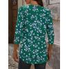 image:imageANRABESS Womens Tops 34 Sleeve Casual Henley Shirts V Neck Buttons Dressy Work Business Blouses 2026 Spring Trendy ClothesGreen Purple Floral
