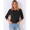 image:imageANRABESS Womens Tops 34 Sleeve Dressy Casual Blouses with Buttons Summer Eyelet Business Shirts Tunics 2026 Spring ClothesBlack