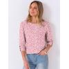image:imageANRABESS Womens Tops 34 Sleeve Dressy Casual Blouses with Buttons Summer Eyelet Business Shirts Tunics 2026 Spring ClothesPink White Dot