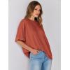 image:imageANRABESS Womens Tops Oversized T Shirts Short Sleeve Crewneck Summer Casual Loose Basic Tee Shirt 2026 Trendy Fashion ClothesBrick Red