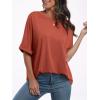 image:imageANRABESS Womens Tops Oversized T Shirts Short Sleeve Crewneck Summer Casual Loose Basic Tee Shirt 2026 Trendy Fashion ClothesBrick Red