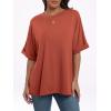 image:imageANRABESS Womens Tops Oversized T Shirts Short Sleeve Crewneck Summer Casual Loose Basic Tee Shirt 2026 Trendy Fashion ClothesBrick Red