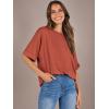 image:imageANRABESS Womens Tops Oversized T Shirts Short Sleeve Crewneck Summer Casual Loose Basic Tee Shirt 2026 Trendy Fashion ClothesBrick Red