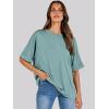 image:imageANRABESS Womens Tops Oversized T Shirts Short Sleeve Crewneck Summer Casual Loose Basic Tee Shirt 2026 Trendy Fashion ClothesCadet Blue