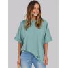 image:imageANRABESS Womens Tops Oversized T Shirts Short Sleeve Crewneck Summer Casual Loose Basic Tee Shirt 2026 Trendy Fashion ClothesCadet Blue