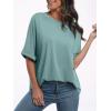 image:imageANRABESS Womens Tops Oversized T Shirts Short Sleeve Crewneck Summer Casual Loose Basic Tee Shirt 2026 Trendy Fashion ClothesCadet Blue