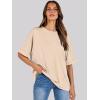 image:imageANRABESS Womens Tops Oversized T Shirts Short Sleeve Crewneck Summer Casual Loose Basic Tee Shirt 2026 Trendy Fashion ClothesCream