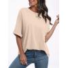 image:imageANRABESS Womens Tops Oversized T Shirts Short Sleeve Crewneck Summer Casual Loose Basic Tee Shirt 2026 Trendy Fashion ClothesCream