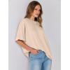 image:imageANRABESS Womens Tops Oversized T Shirts Short Sleeve Crewneck Summer Casual Loose Basic Tee Shirt 2026 Trendy Fashion ClothesCream