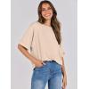 image:imageANRABESS Womens Tops Oversized T Shirts Short Sleeve Crewneck Summer Casual Loose Basic Tee Shirt 2026 Trendy Fashion ClothesCream
