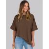 image:imageANRABESS Womens Tops Oversized T Shirts Short Sleeve Crewneck Summer Casual Loose Basic Tee Shirt 2026 Trendy Fashion ClothesDark Brown