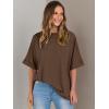 image:imageANRABESS Womens Tops Oversized T Shirts Short Sleeve Crewneck Summer Casual Loose Basic Tee Shirt 2026 Trendy Fashion ClothesDark Brown