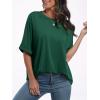 image:imageANRABESS Womens Tops Oversized T Shirts Short Sleeve Crewneck Summer Casual Loose Basic Tee Shirt 2026 Trendy Fashion ClothesDark Green