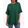 image:imageANRABESS Womens Tops Oversized T Shirts Short Sleeve Crewneck Summer Casual Loose Basic Tee Shirt 2026 Trendy Fashion ClothesDark Green
