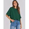 image:imageANRABESS Womens Tops Oversized T Shirts Short Sleeve Crewneck Summer Casual Loose Basic Tee Shirt 2026 Trendy Fashion ClothesDark Green