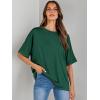image:imageANRABESS Womens Tops Oversized T Shirts Short Sleeve Crewneck Summer Casual Loose Basic Tee Shirt 2026 Trendy Fashion ClothesDark Green