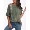 image:imageANRABESS Womens Tops Oversized T Shirts Short Sleeve Crewneck Summer Casual Loose Basic Tee Shirt 2026 Trendy Fashion ClothesFloral Flower Print