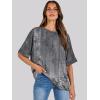 image:imageANRABESS Womens Tops Oversized T Shirts Short Sleeve Crewneck Summer Casual Loose Basic Tee Shirt 2026 Trendy Fashion ClothesFloral Gray Flower