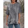 image:imageANRABESS Womens Tops Oversized T Shirts Short Sleeve Crewneck Summer Casual Loose Basic Tee Shirt 2026 Trendy Fashion ClothesFloral Gray Flower