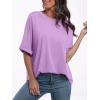 image:imageANRABESS Womens Tops Oversized T Shirts Short Sleeve Crewneck Summer Casual Loose Basic Tee Shirt 2026 Trendy Fashion ClothesLilac