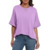 image:imageANRABESS Womens Tops Oversized T Shirts Short Sleeve Crewneck Summer Casual Loose Basic Tee Shirt 2026 Trendy Fashion ClothesLilac