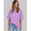 image:imageANRABESS Womens Tops Oversized T Shirts Short Sleeve Crewneck Summer Casual Loose Basic Tee Shirt 2026 Trendy Fashion ClothesLilac
