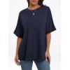image:imageANRABESS Womens Tops Oversized T Shirts Short Sleeve Crewneck Summer Casual Loose Basic Tee Shirt 2026 Trendy Fashion ClothesNavy Blue