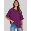 image:imageANRABESS Womens Tops Oversized T Shirts Short Sleeve Crewneck Summer Casual Loose Basic Tee Shirt 2026 Trendy Fashion ClothesPurple
