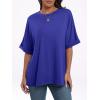 image:imageANRABESS Womens Tops Oversized T Shirts Short Sleeve Crewneck Summer Casual Loose Basic Tee Shirt 2026 Trendy Fashion ClothesRoyal Blue
