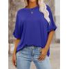 image:imageANRABESS Womens Tops Oversized T Shirts Short Sleeve Crewneck Summer Casual Loose Basic Tee Shirt 2026 Trendy Fashion ClothesRoyal Blue