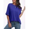 image:imageANRABESS Womens Tops Oversized T Shirts Short Sleeve Crewneck Summer Casual Loose Basic Tee Shirt 2026 Trendy Fashion ClothesRoyal Blue
