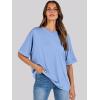 image:imageANRABESS Womens Tops Oversized T Shirts Short Sleeve Crewneck Summer Casual Loose Basic Tee Shirt 2026 Trendy Fashion ClothesSky Blue