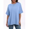 image:imageANRABESS Womens Tops Oversized T Shirts Short Sleeve Crewneck Summer Casual Loose Basic Tee Shirt 2026 Trendy Fashion ClothesSky Blue