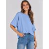 image:imageANRABESS Womens Tops Oversized T Shirts Short Sleeve Crewneck Summer Casual Loose Basic Tee Shirt 2026 Trendy Fashion ClothesSky Blue