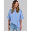 image:imageANRABESS Womens Tops Oversized T Shirts Short Sleeve Crewneck Summer Casual Loose Basic Tee Shirt 2026 Trendy Fashion ClothesSky Blue
