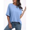 image:imageANRABESS Womens Tops Oversized T Shirts Short Sleeve Crewneck Summer Casual Loose Basic Tee Shirt 2026 Trendy Fashion ClothesSky Blue