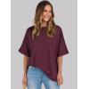 image:imageANRABESS Womens Tops Oversized T Shirts Short Sleeve Crewneck Summer Casual Loose Basic Tee Shirt 2026 Trendy Fashion ClothesWine