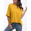 image:imageANRABESS Womens Tops Oversized T Shirts Short Sleeve Crewneck Summer Casual Loose Basic Tee Shirt 2026 Trendy Fashion ClothesYellow