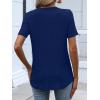image:imageANRABESS Womens Tops Short Sleeve Henley Shirts Dressy Casual Blouse Summer Cute Tshirt 2026 Spring Lightweight Tunic SweaterDeep Blue