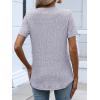 image:imageANRABESS Womens Tops Short Sleeve Henley Shirts Dressy Casual Blouse Summer Cute Tshirt 2026 Spring Lightweight Tunic SweaterGrey