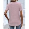 image:imageANRABESS Womens Tops Short Sleeve Henley Shirts Dressy Casual Blouse Summer Cute Tshirt 2026 Spring Lightweight Tunic SweaterPink