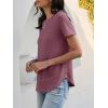 image:imageANRABESS Womens Waffle Knit Tops Short Sleeve Crewneck Shirts Curved Hem Summer Dressy Casual Blouses Spring Fashion ClothingMauve