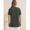 image:imageANRABESS Womens Waffle Knit Tops Summer Short Sleeve Henley Shirts Dressy Casual Blouse 2026 Spring Loose Tunics OutfitsArmy Green