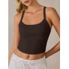 image:imageANRABESS Womens Workout Tops Ribbed Crop Tank Backless Sleeveless Scoop Neck Going Out Camis Shirts 2026 Summer Gym ClothesBrown