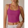 image:imageANRABESS Womens Workout Tops Ribbed Crop Tank Backless Sleeveless Scoop Neck Going Out Camis Shirts 2026 Summer Gym ClothesHot Pink