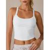 image:imageANRABESS Womens Workout Tops Ribbed Crop Tank Backless Sleeveless Scoop Neck Going Out Camis Shirts 2026 Summer Gym ClothesWhite
