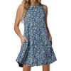 Blue White Green Floral
