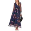 Brown Floral Dark Blue