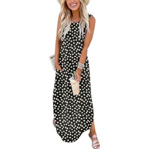 image:imageANRABESS Women Summer Maxi Dress Beach Vacation Sundress Sleeveless Casual Loose Shirt Dresses 2026 Travel OutfitsDot